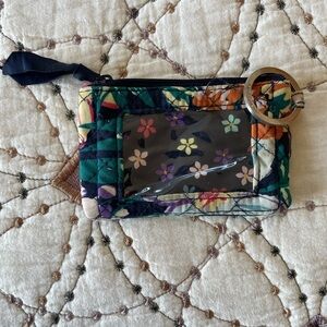 VERA BRADLEY- Zip ID Wallet Card Case in Happy Blooms Floral